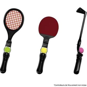 Pack Sport PS3 Move - 5 Accessoires Pour Manette PlayStation 3 - Tennis, Golf, épée, Arc